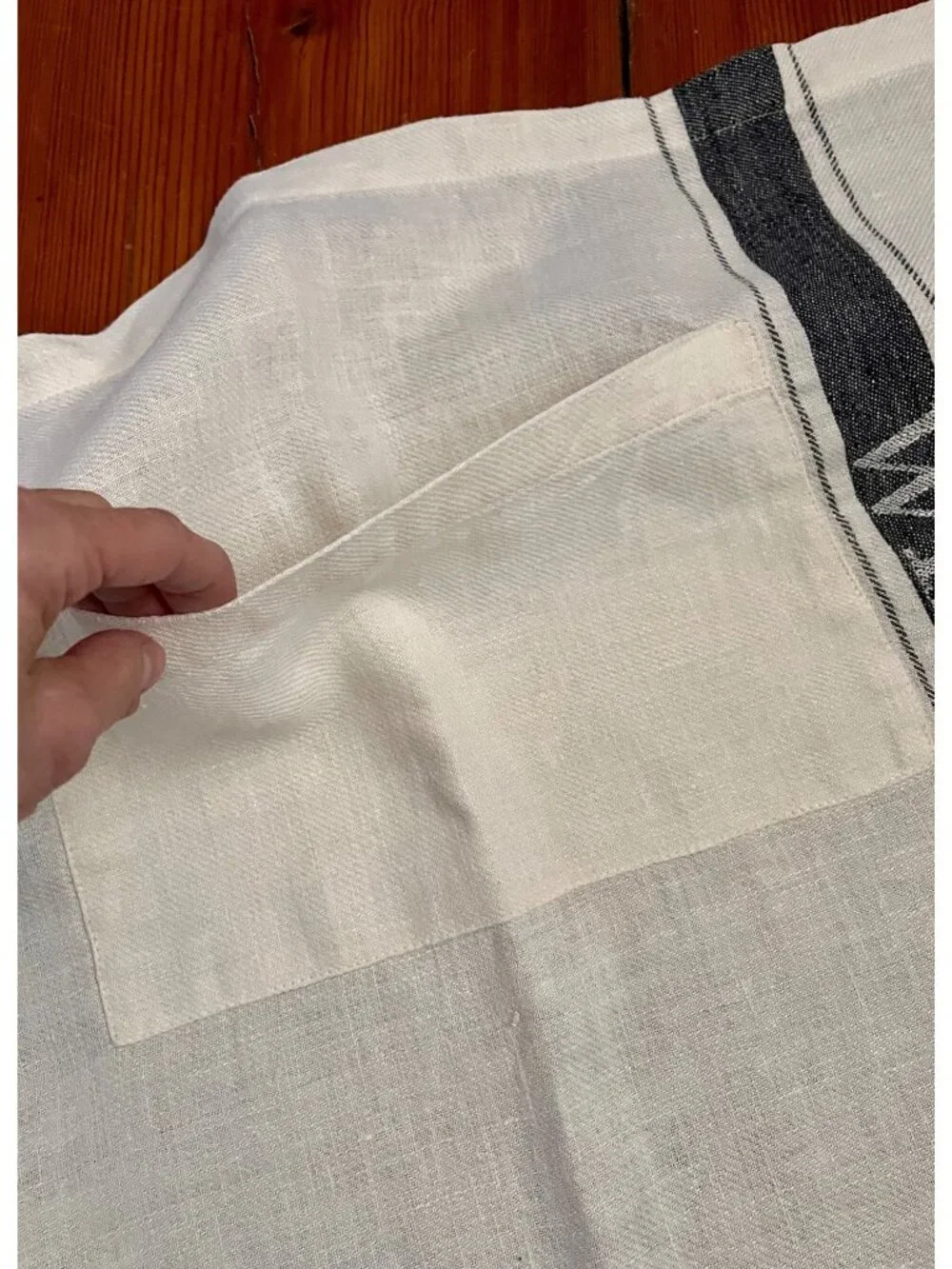 Vintage Williams Sonoma Madison Classic Linen Bistro-Style Waist Apron RARE